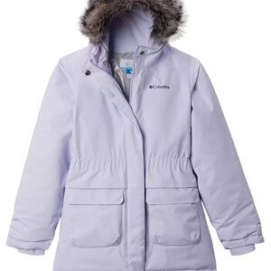 Columbia Lavender Jacket with Faux Fur Trim